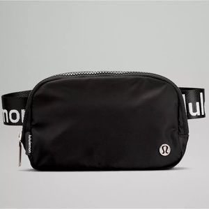 lululemon Everywhere Belt Bag Black White Wordmark